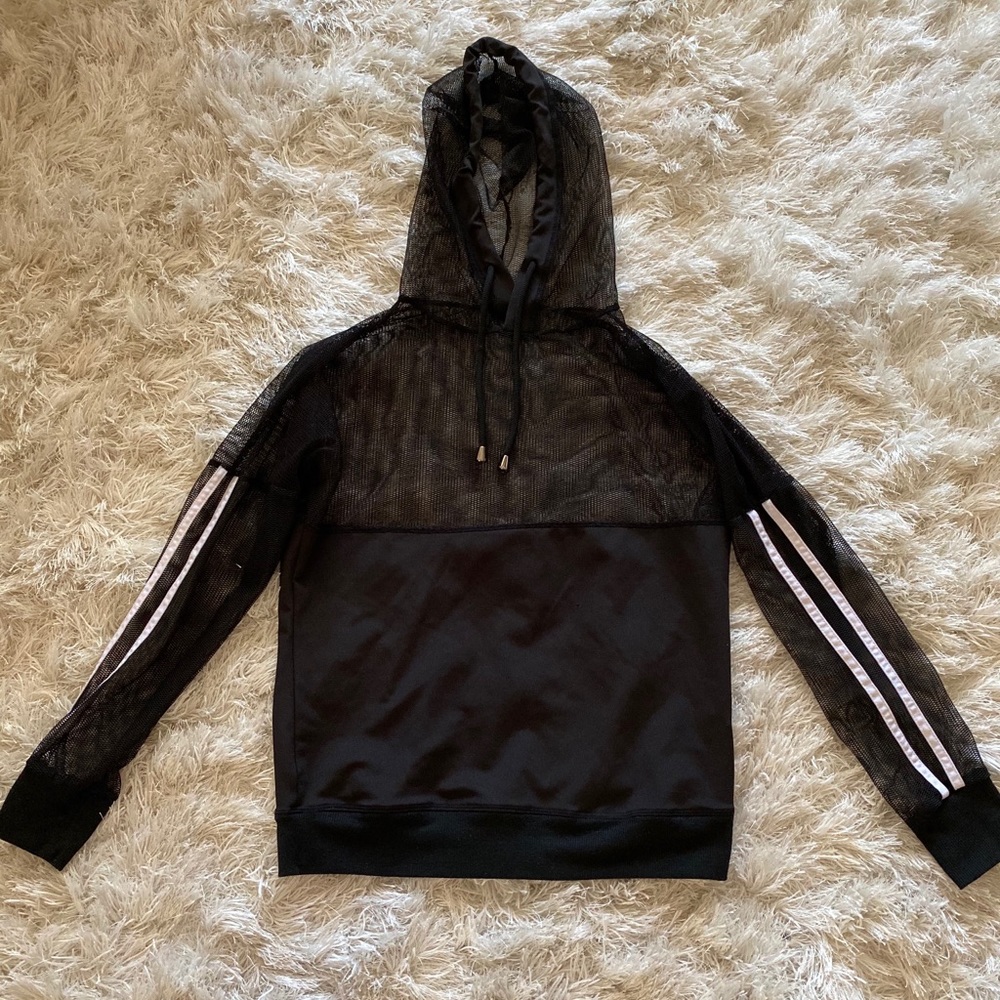 Black & White Striped Hoodie